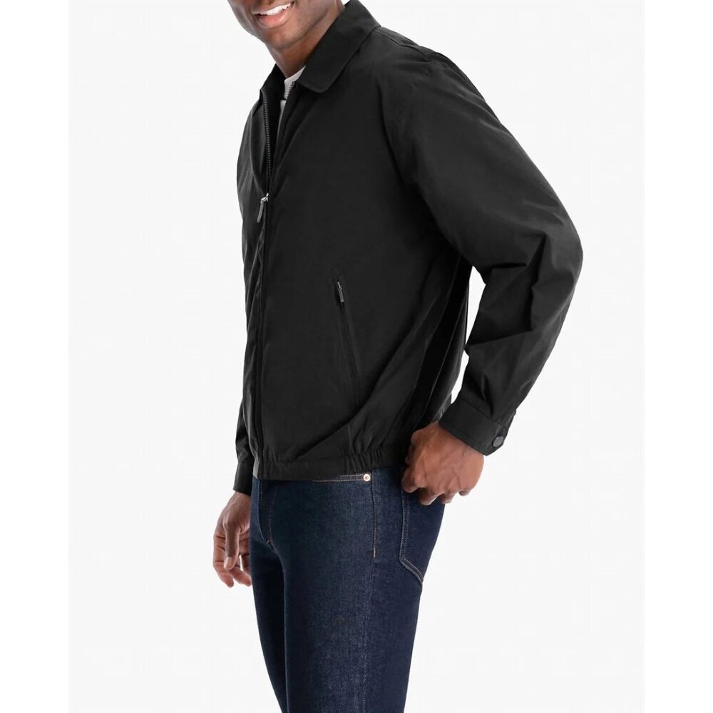 London Fog Auburn Golf Jacket Men 4XT Black Light Weight Zip Front Coat New - Picture 3 of 8